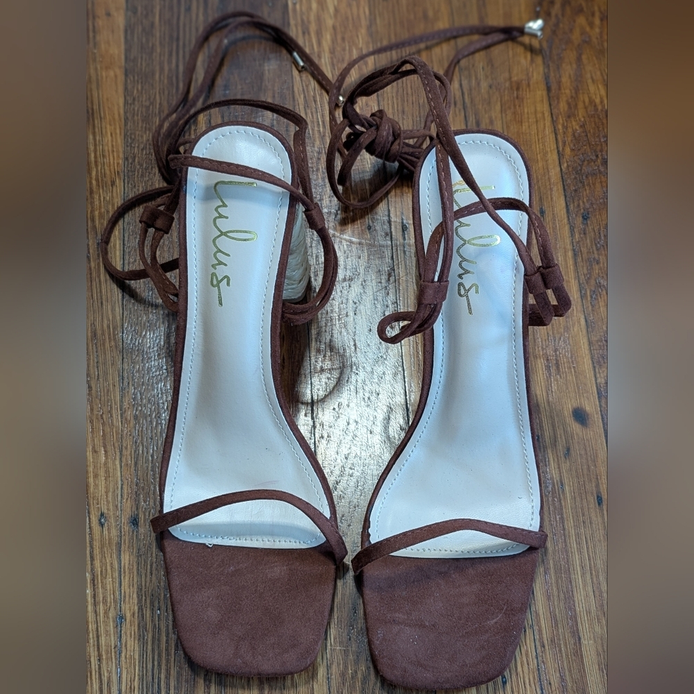 Lulu's Brown Suede Women's Sandals